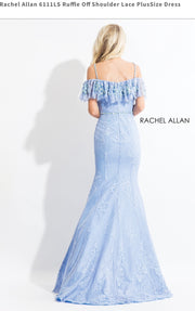 Ruffle Off Shoulder Lace PlusSize Dress