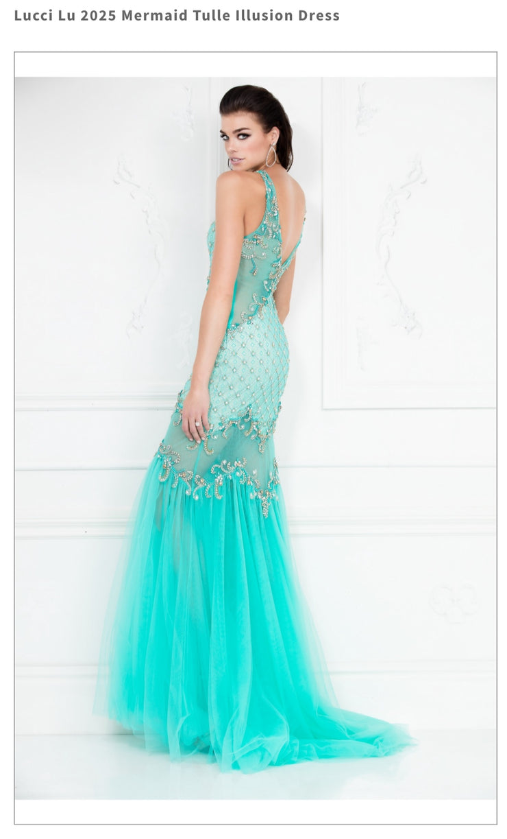 Mermaid Tulle Illusion Dress