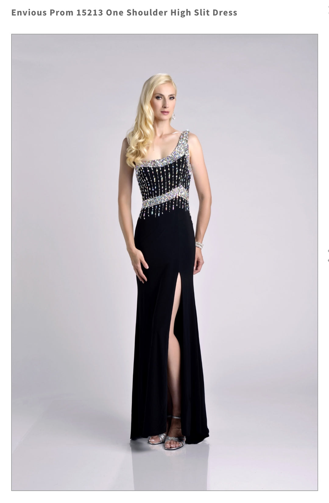 One Shoulder High Slit Black Dress – Bonita Natural