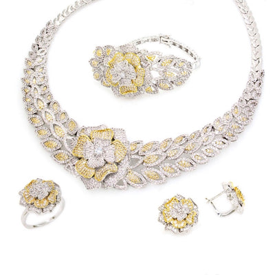 Two-Tone Set of Jewels With CZ