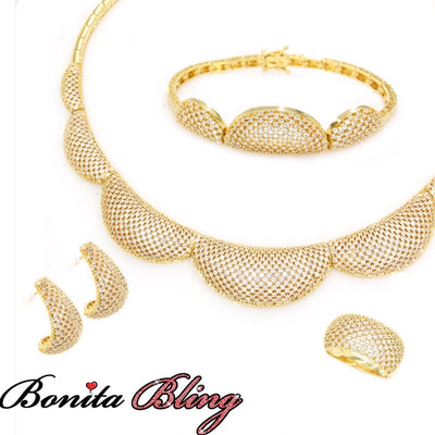 Gold Plated Cubic Zirconia Set