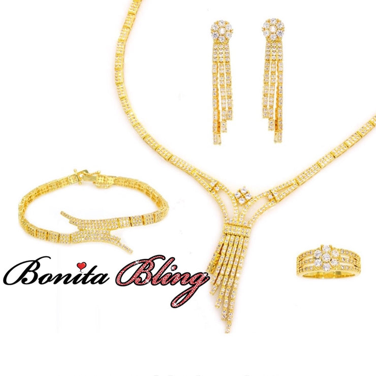 Gold Plated CZ Set