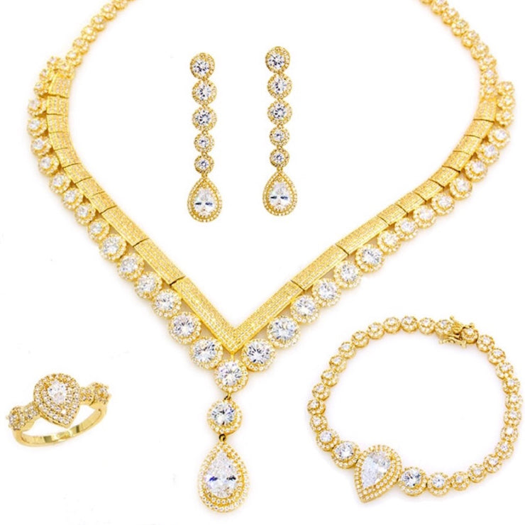 45541 Gold Plated CZ Set