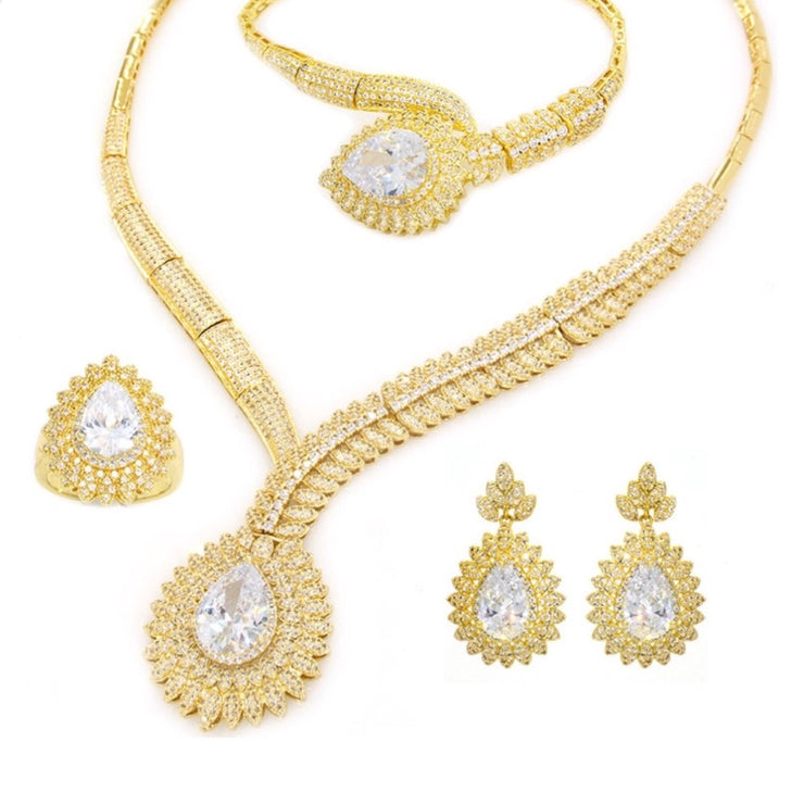 Gold Plated Set with Cubic Zirconia