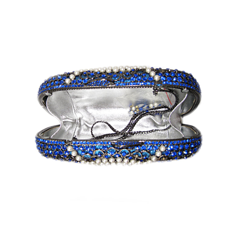 Bonita Jewels Electric Blue Crystal Clutch
