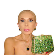 Bonita Jewels Couture Green Crystal Clutch
