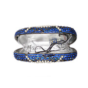 Bonita Jewels Crystal Electric Blue Clutch