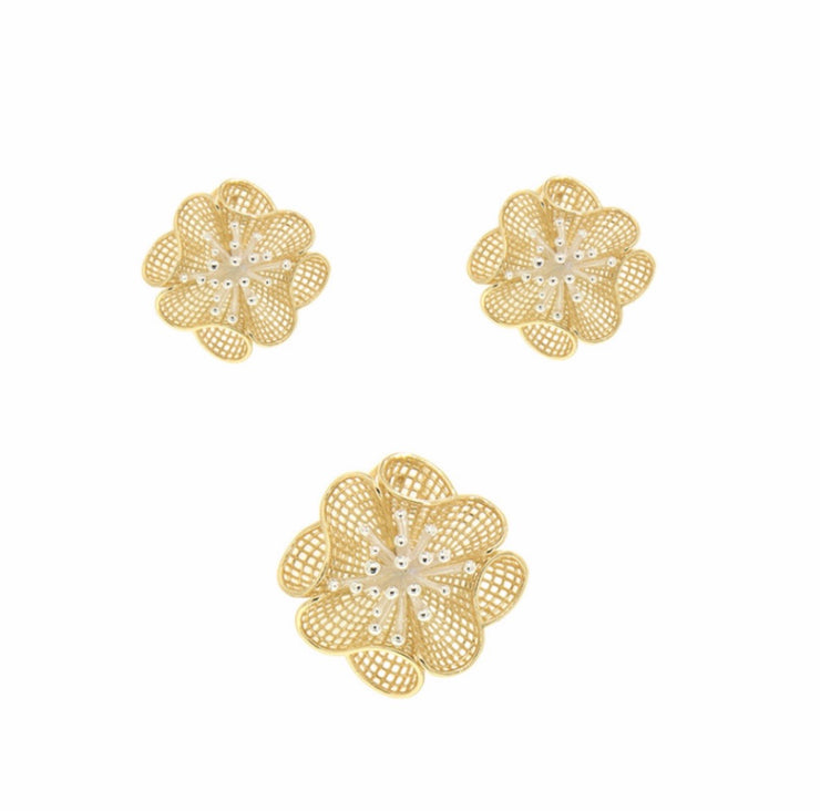 Bonita Jewels Gold Plated Pendant & Earrings Set
